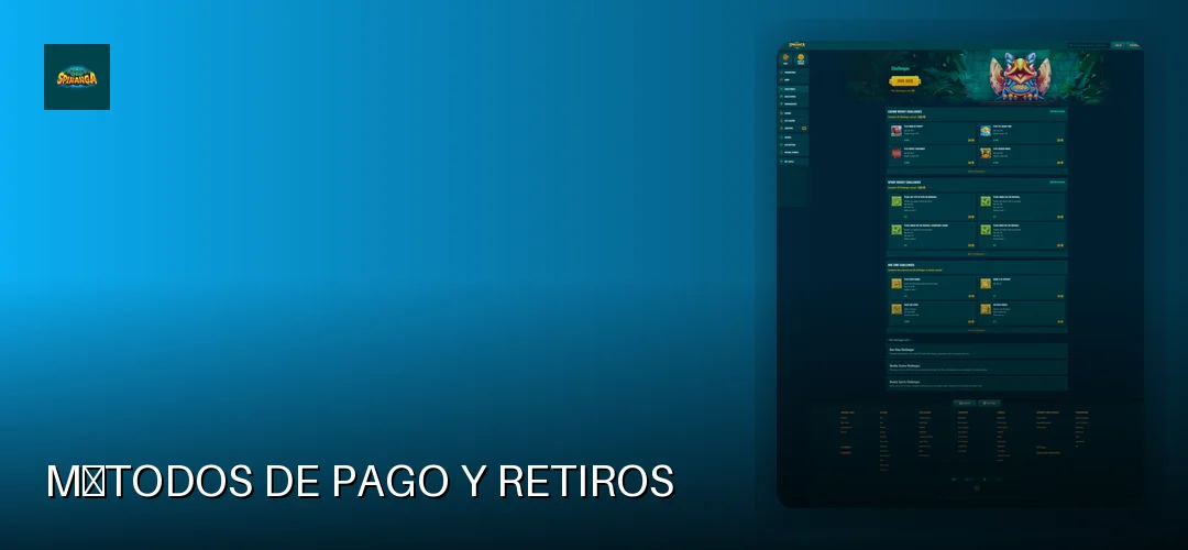 Métodos de pago y retiros